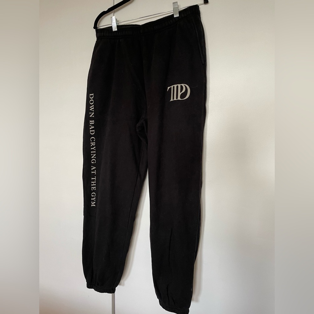 Taylor Swift Black Sweatpant Joggers with White Print